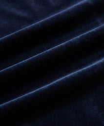 Marineblaues Abend-Sakko aus Samt, Tailored Fit, mit steigendem Revers