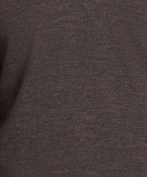 Chocolate Merino Wool Crew Neck Sweater