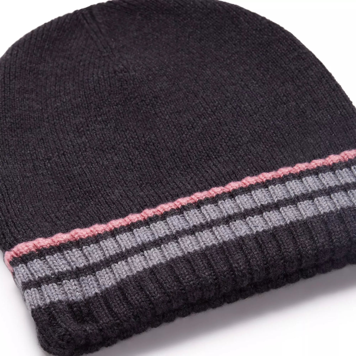 Graues Set aus Strickmütze & Schal aus Merinowolle