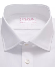 White Slim Fit Double Cuff Poplin Formal Shirt