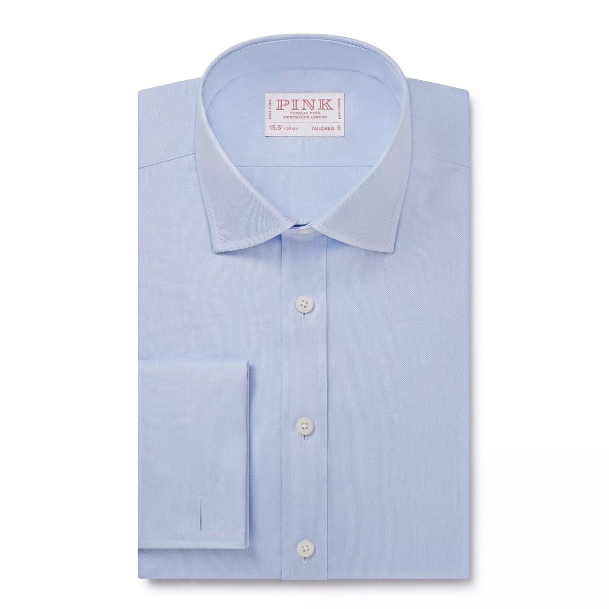 Pale Blue Tailored Fit Double Cuff Royal Oxford Formal Shirt