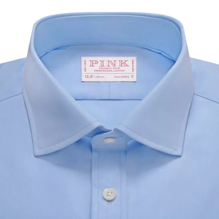 Pale Blue Classic Fit Double Cuff Poplin Formal Shirt