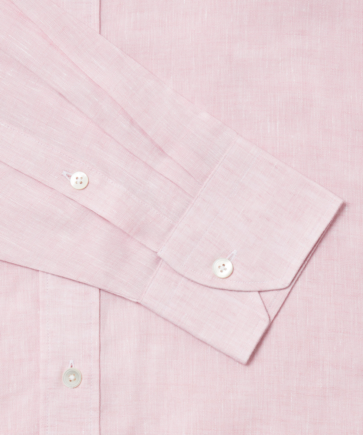 Pale Pink Classic Fit Essential Linen Button Down Smart Casual Shirt